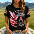 thumbnail image 2 of Mfakffe Breast Cancer Shirts for Women October Breast Cancer Awareness Short Sleeve Tee Pink Ribbon Print Crew Neck Casual T-Shirt for Breast Cancer Support, 2 of 5