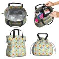 thumbnail image 2 of Pioneer Flower Floral Print Pattern Drawstring Lunch Bag Women - Drawstring Lunch Bag Insulated for Work Office - Stain-Resistant Large Lunchbags for Women with Multi-Pockets, 2 of 6