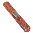 thumbnail image 4 of Metal Buckle PU Leather Wristband Adjustable Snap Button Vintage Cuff Bracelet Unisex Retro, 4 of 7