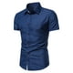 thumbnail image 1 of pstuiky Camisas de vestir de manga corta para hombre, Camisa informal de manga corta con solapa y botones de color liso para hombre camisas casuales para hombre xl, 1 of 2