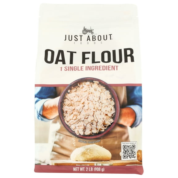 Pack of 4, Just About Foods Oat Flour, 2 lb