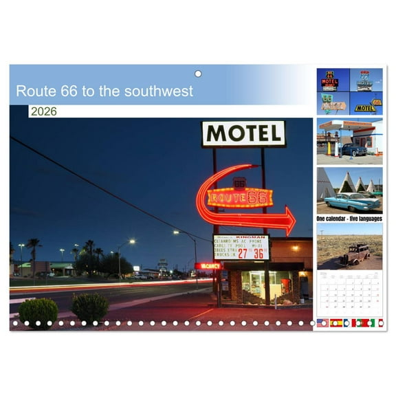 Route 66 to the southwest (Monthly Wall Calendar 2026 16.5 x 23.4 (open)), CALVENDO 14 Month Calendar