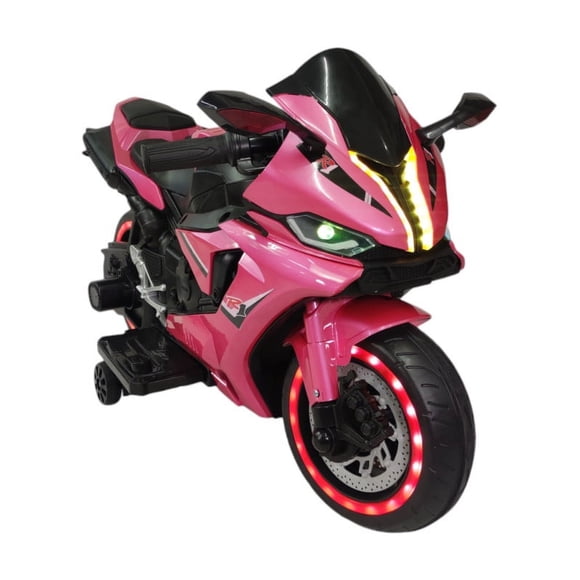 Moto Montable para Niños Electrica The Baby Shop - 628 Luz LED 12V Rosa -