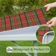 thumbnail image 6 of Red Green Checkerboard Checkered Pattern Square Fitted Tablecloth with Elastic Edge,Square Table Cover,Washable Elastic Table Cover for Home Kitchen Party Decor 34"x34", 6 of 6