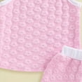 thumbnail image 5 of NOLDARES Toddler Girls Clothes Sleeveless Shirts Shorts Baby Girl Summer Outfit Cute Infant Outfits(Pink,12-18 Months), 5 of 7