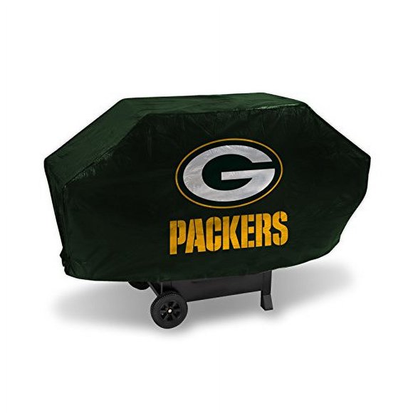 Funda deluxe para parrilla de vinilo resistente de los Green Bay Packers de la NFL - 68 de ancho/Deber pesado/Correas de velcro