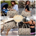 thumbnail image 5 of Garronmavis Floral Butterfly Quilted Duffle Bag for Women, Weekender Travel Bag Carry On Tote with Luggage Sleeve, Gym Dance Overnight Bag with Zipper Pockets, 5 of 7