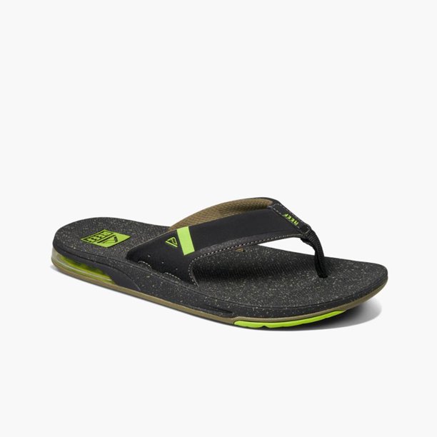 Reef Men FANNING LOW BLACK LIME GREEN SANDAL Walmart.ca