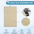 thumbnail image 6 of Non-Slip Bathroom Carpet Mat | Absorbent PVC Floor Mat for Bathroom & Bedroom | 60x40cm Beige Washable Entrance Rug with Anti-Skid Backing, 6 of 6
