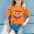 thumbnail image 4 of SGFCWSX Girls Short Sleeve T-Shirt, Kids Crew Neck Regular Fit Summer Tops Print Casual Daily Tees Multicolor Size 3-4 Years, 4 of 8