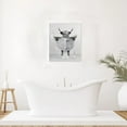 thumbnail image 6 of Funny Scottish Highland Cow Wall Art, Black and White Canvas, Rustic Farmhouse Style Decor Ready To Hang (8" W x 10" H), 6 of 8