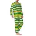 thumbnail image 2 of Disketp St. Patrick's day in green colors for Pajamas Set Long Sleeve Sleepwear Mens Button Down Nightwear Pj Sets-X-Large, 2 of 7