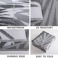 thumbnail image 2 of LUOVEN Waterproof Reversible Outdoor Rug 6x9 Plastic Straw Patio Rug for Deck, RV, Camping, Garden, Backyard, Porch, Gray & White, 2 of 8