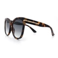thumbnail image 6 of Womens XL Oversized High Temple Horn Rim Plastic Sunglasses Tortoise - Smoke, 6 of 8