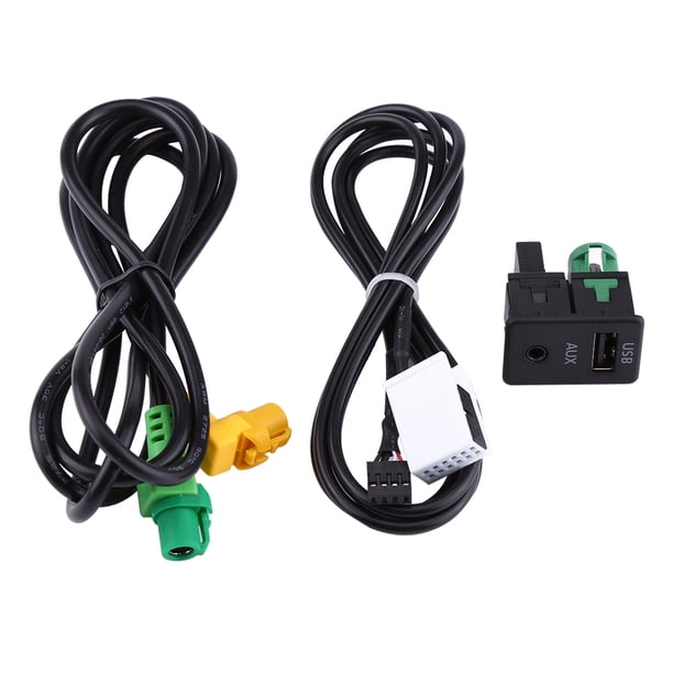 Cable de conexión USB AUX Ecomeon para coche BMW Serie 3 5 E87 E90 E91 E92 X5 X6 Negro 1,5 m