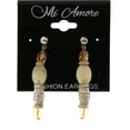 thumbnail image 2 of Mi Amore Dangle Post-Earrings Silver-Tone/Peach, 2 of 4