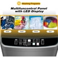 thumbnail image 5 of Kcpolre Portable Washing Machine, 25 lbs Full Automatic Washer with 10 Programs & 8 Water Levels, Top Load Clothes Washing Machines with LED Display for Home, Apartment, Grey, 5 of 10