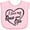 AD-Pink, variant on Inktastic I Love My Oma and Opa in Black Chalk Heart Boys or Girls Baby Bib