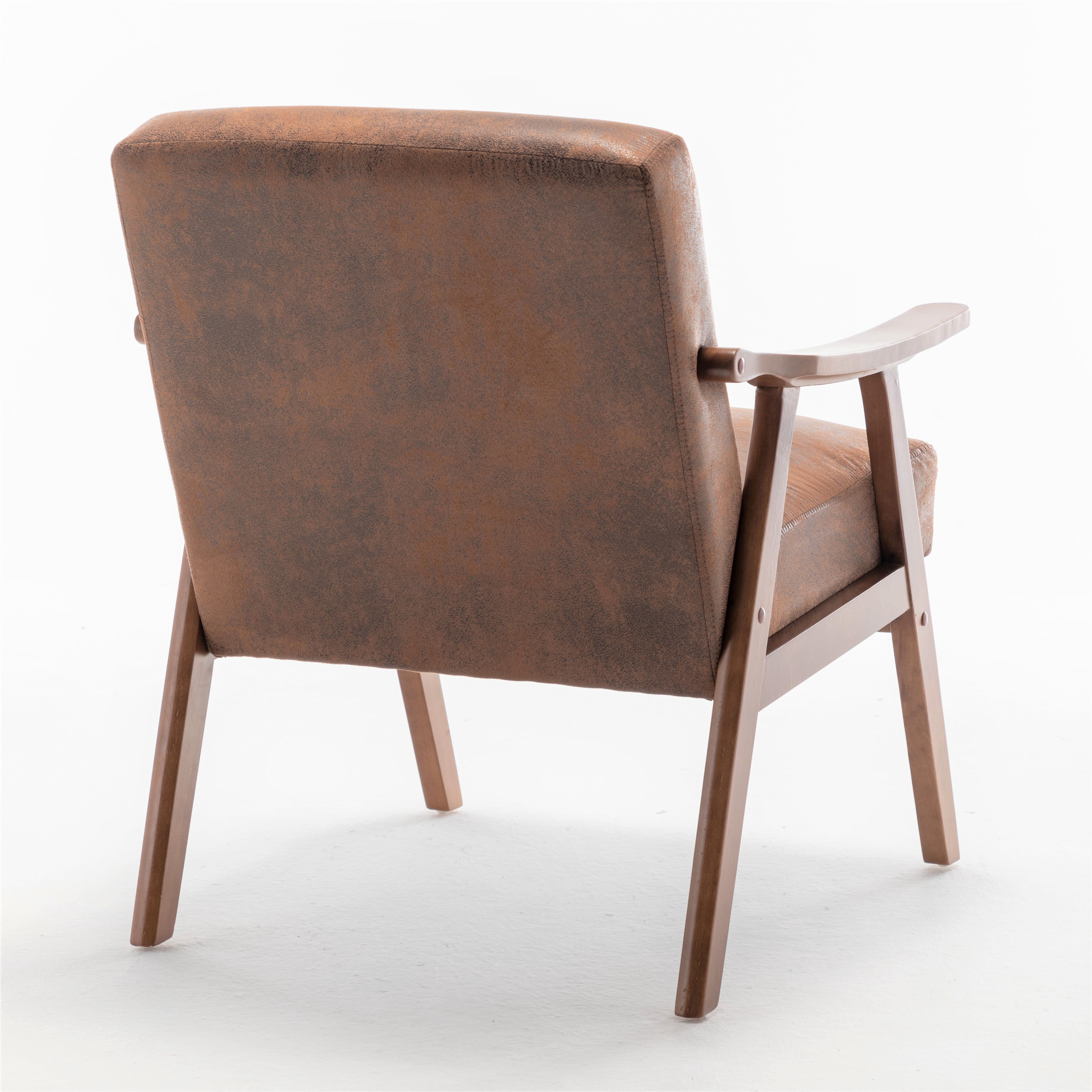Uspridefurniture Cedrice 26.37" Microfiber Accent Chair,Brown