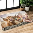 thumbnail image 2 of Highland Cow Bathroom Mat, Farm Chicken Pig Bathroom Rug Animal Print Rustic Farmhouse bath mats for bathroom non slip for Kitchen Bedroom Indoor decor 16x24in, 2 of 4