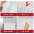 thumbnail image 4 of Protector de pared para garaje Astrallgn de goma, 7,0 cm x 3 m, blanco, 4 of 7