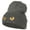 Dk Grey, variant on Cat Eyes Embroidered Long Beanie - Red OSFM