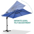 thumbnail image 3 of 10x10 FT Cantilever Patio Umbrella, 360° Rotating Offset Umbrella with Crank Lift, 100-Position Tilt., 3 of 6