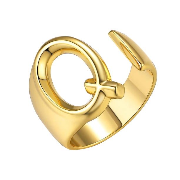 Anillo de moda para mujer, anillo de pareja, anillo de apertura de 26 letras, joyería Wmkox8yi sjalhkljlk2516
