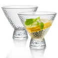 thumbnail image 3 of Clear Hammered Cocktail Martini Glasses - 8.5oz (Set of 2,4, or 6), 3 of 11