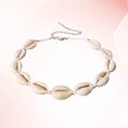 thumbnail image 2 of Natural Shells Choker Necklace 1Pcs White Alloy Beach Style, 2 of 4