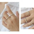 thumbnail image 3 of Sterling Silver Rotatable Beaded Finger Ring For Anti-Stress Anxiety Relied Ring, 3 of 6