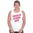 thumbnail image 4 of Squeeze Screen Save Breast Cancer BCA Tank Top Tee Shirt Women Brisco Brands S, 4 of 6