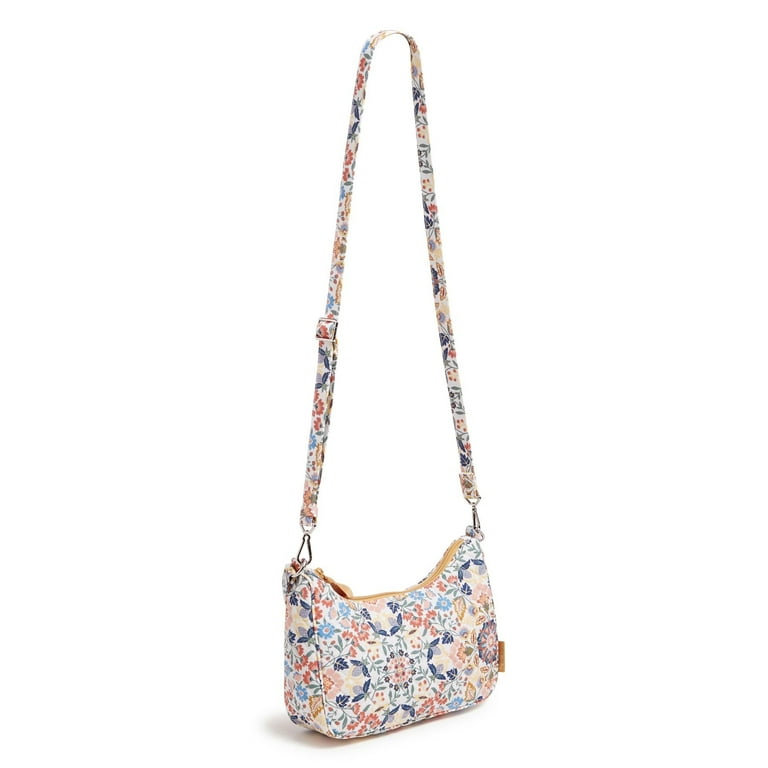 Vera Bradley Women s Recycled Cotton Frannie Crescent Crossbody Bag Enchanted Mandala Walmart