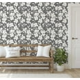 thumbnail image 5 of S4Sassy Peel & Stick Vinyl Wallpaper, Chic Floral Print Wallpaper Contact Paper Waterproof- Grey, 25"x240", Finish, Removable Wall Covering for Home Decor in Bedrooms, Renter Spaces, Cabinets, 5 of 9