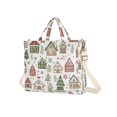 thumbnail image 7 of FORMRS Womens Corduroy Tote Bag Crossbody Shoulder Handbag with Pocket, Brown Christmas House, 7 of 7
