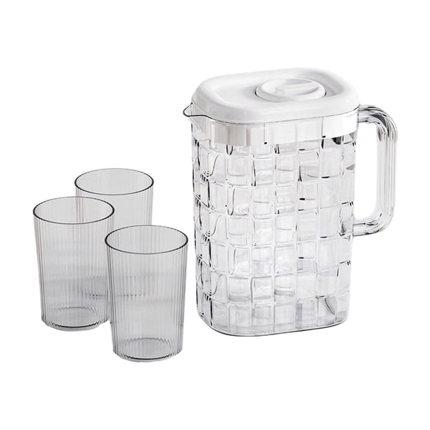 Pisexur Batería de cocina Hervidor de agua fría Light Luxurys para sala de estar, gran capacidad, 2 l, blanco frío, juego de tazas de agua para el hogar, refrigerador para la cocina del hogar