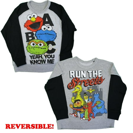 Boys 4-7 Sesame Street Elmo, Cookie, Oscar/ Run The Streets Fleece Sweat/ T-Shirt (4)