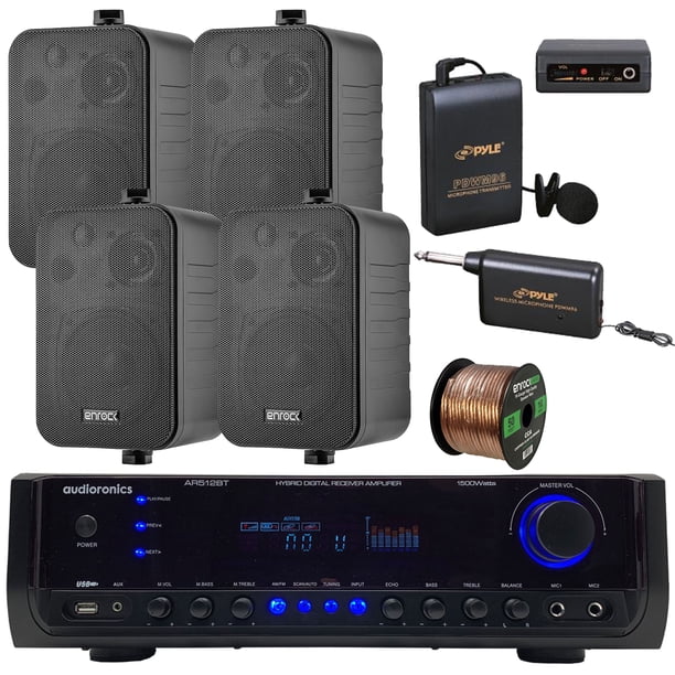 Audioronics 1500 Watt Hybrid Digital Stereo Receiver Amplifier, Enrock