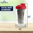 thumbnail image 5 of Cold Brew Coffee Maker Kit: Wide Mouth Mason Jar with Screw Top Lid, Stainless Steel Filter for Delicious Brewed Coffee, Infused Tea, Alcohol - 1 Quart 32 oz Old Glory Red, 5 of 7