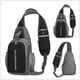 thumbnail image 4 of Bolsa de pecho para hombre - Bolsa bandolera de nylon resistente al agua con múltiples compartimentos • Tira reflectante • Agujero para auriculares • 36x20x9cm, 4 of 4