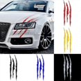 thumbnail image 4 of 2pcs Car Stickers Monster Claw Scratched Stripe Logo Headlamp Sticker, Black And Red-Good, 4 of 4