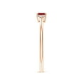 thumbnail image 3 of ANGARA Natural Two-Stone Square Ruby & Pear Diamond Open Ring in 14K Rose Gold for Women (Size-3mm) | July Birthstone Jewelry for Her | Natural Ruby Rings, 3 of 10