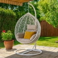 thumbnail image 6 of Hanging Hammock Chair Stand- 80 Inch Tall White Iron Frame Hanger Base, 6 of 8