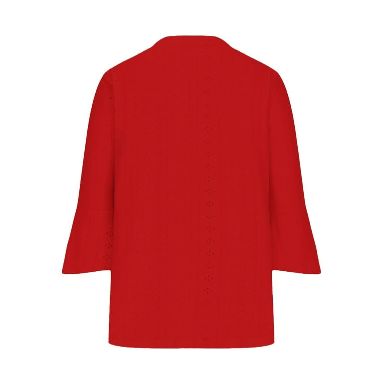 Women's Valentine's Day Pink Hearts Graphic Cardigan - Red M