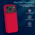 thumbnail image 3 of Entronix 3-Piece Combo for iPhone 17 Pro Max, Silicone Case 2 Screen Protector, Red, 3 of 7