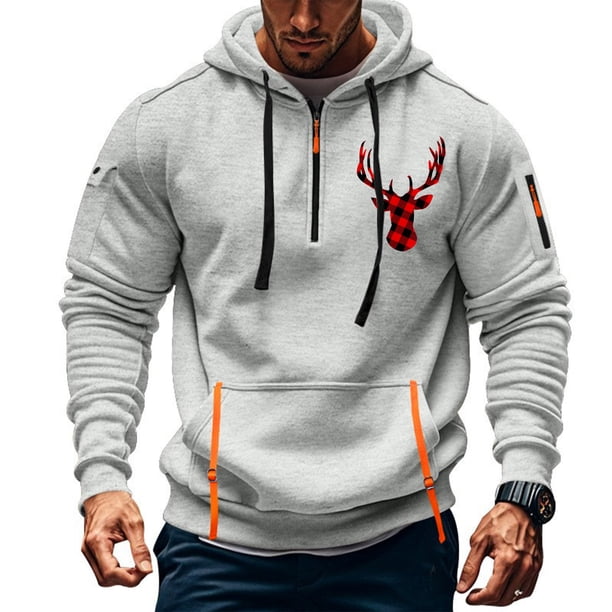 Sudadera con capucha para hombre, informal, con estampado, deportiva, de manga larga, blusa de poliéster