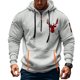 thumbnail image 1 of Sudadera con capucha para hombre, informal, con estampado, deportiva, de manga larga, blusa de poliéster, 1 of 4