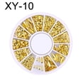 thumbnail image 1 of 3D Metallic Metal Rivet Heart Moon Star Nail Tips Decorations Manicure Tools, 1 of 9