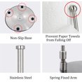 thumbnail image 3 of Stainless Steel Paper Towel Holder with Base Vertical Design Paper Towel Stand Countertop for Kitchen Bedroom 13 Inch, 3 of 5