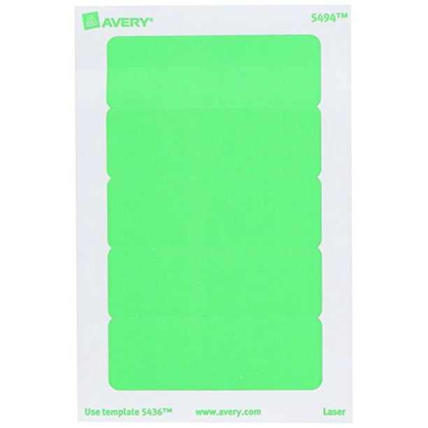 Printable Removable ColorCoding Labels, 1 X 3, Neon Green, 200/pack